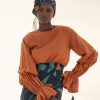 Clothing diarrablu | Sustainable Lena Top - Solid Rust