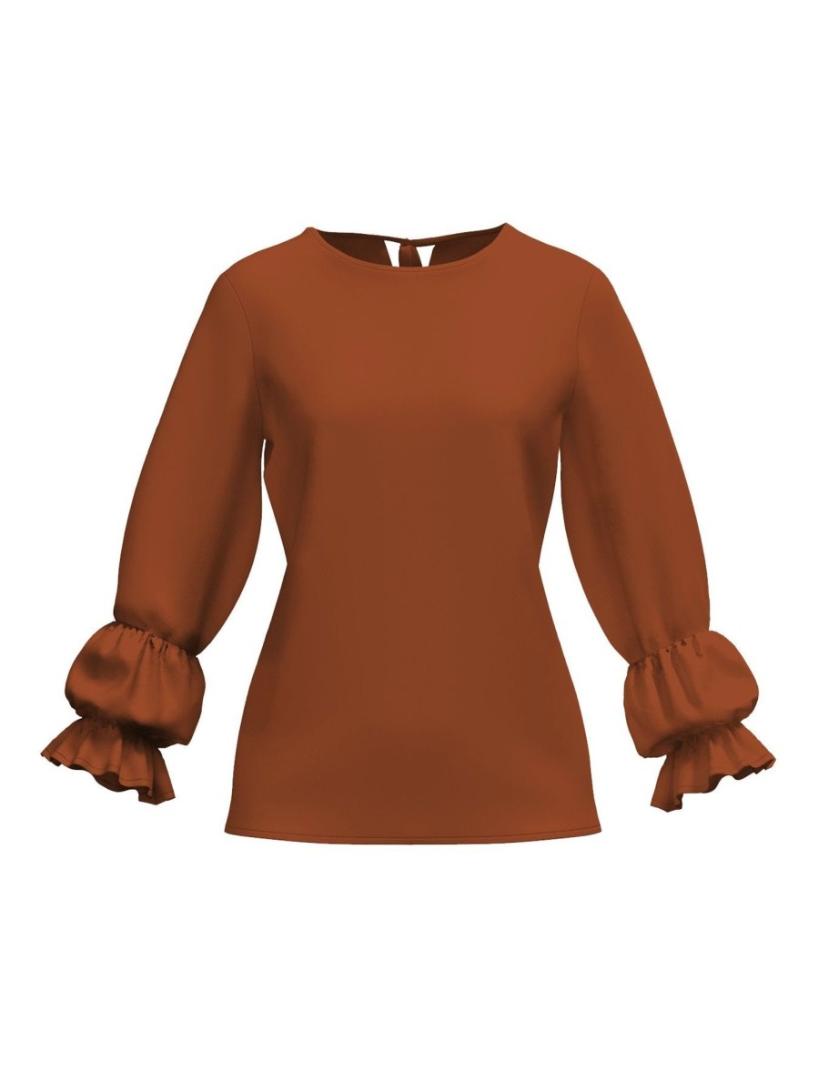 Clothing diarrablu | Sustainable Lena Top - Solid Rust