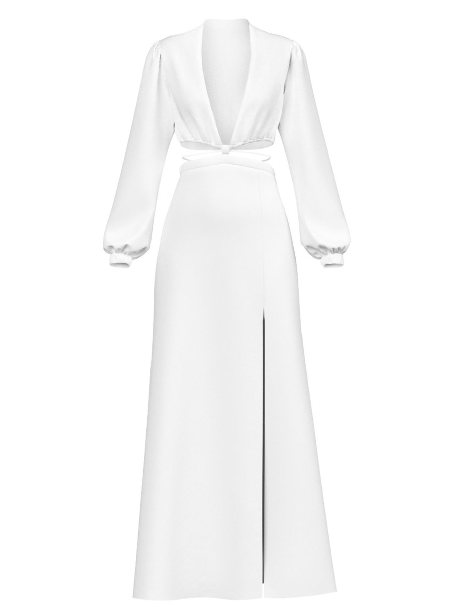 Clothing diarrablu | Sustainable Amal Dress - Solid Blanc