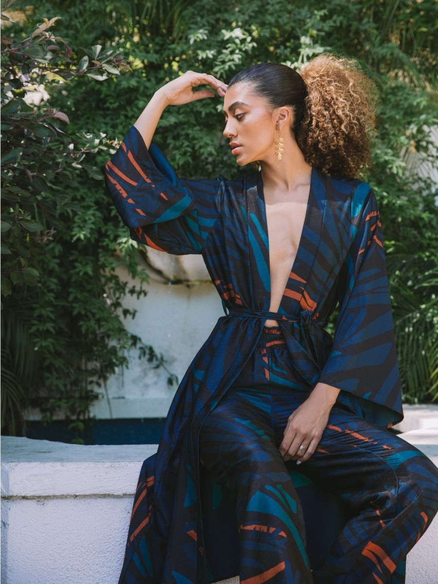 Clothing diarrablu | Awa Kimono - Baol Teal