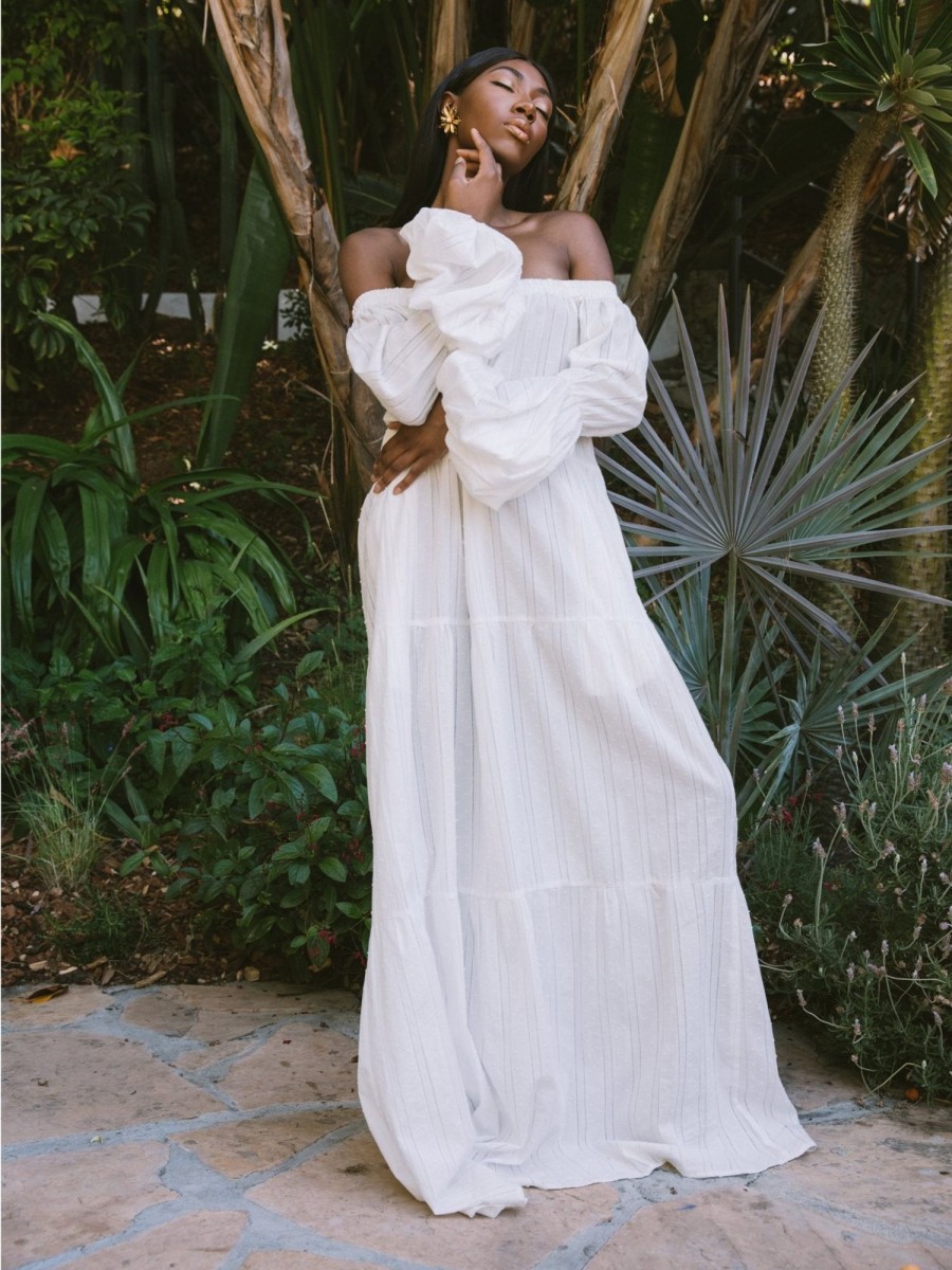 Clothing diarrablu | Sustainable Kudi Dress - Solid Blanc