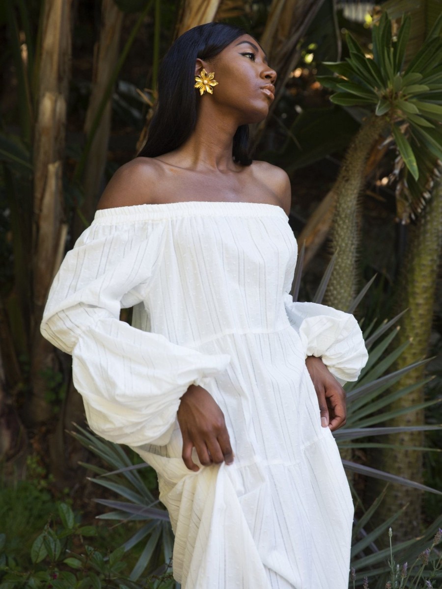 Clothing diarrablu | Sustainable Kudi Dress - Solid Blanc