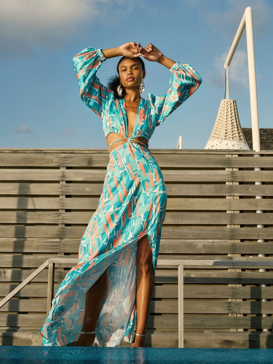 Clothing diarrablu | Amal Dress - Atoll Blu