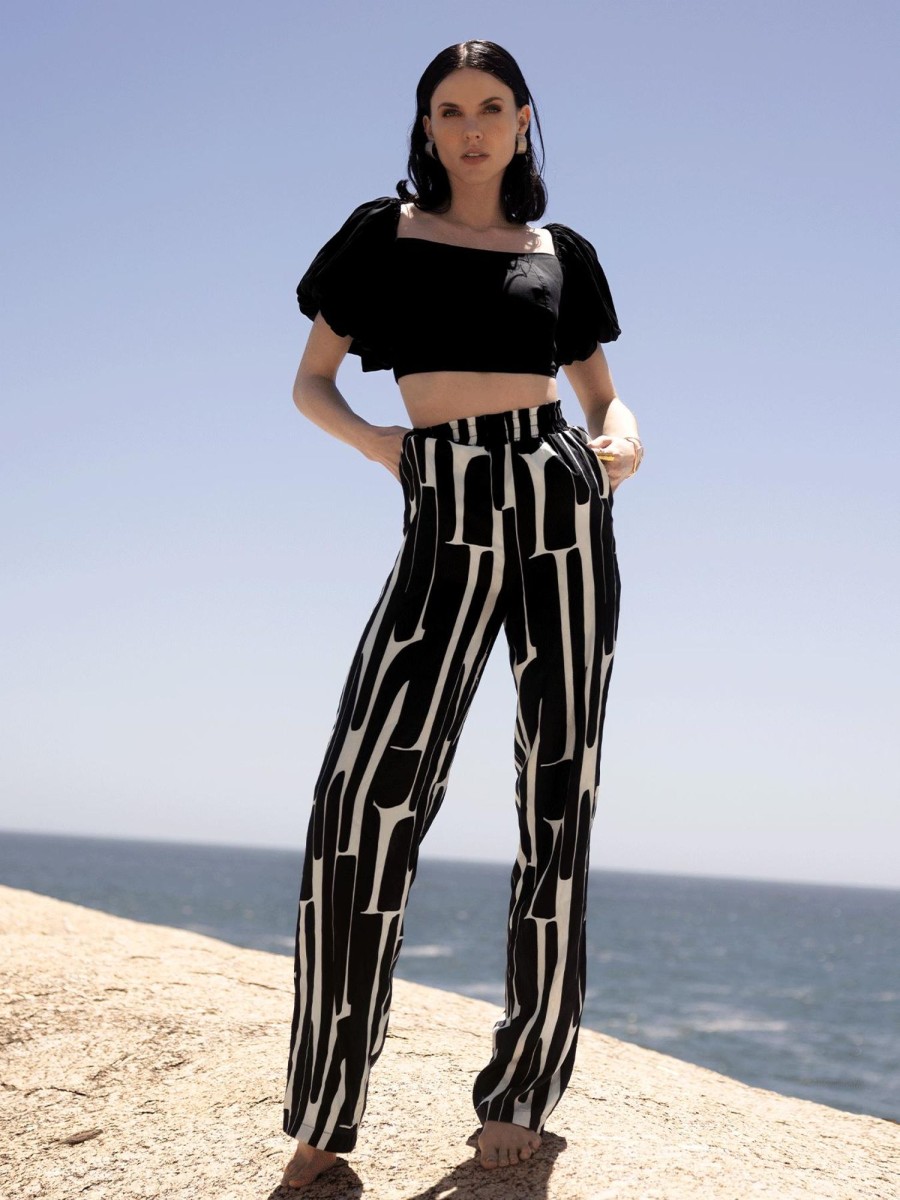 Clothing diarrablu | Leer Pants - Hera Noir