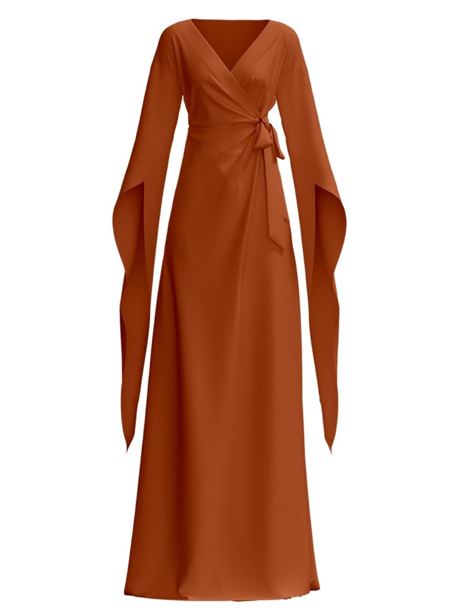 Clothing diarrablu | Sustainable Maya Dress - Solid Rust