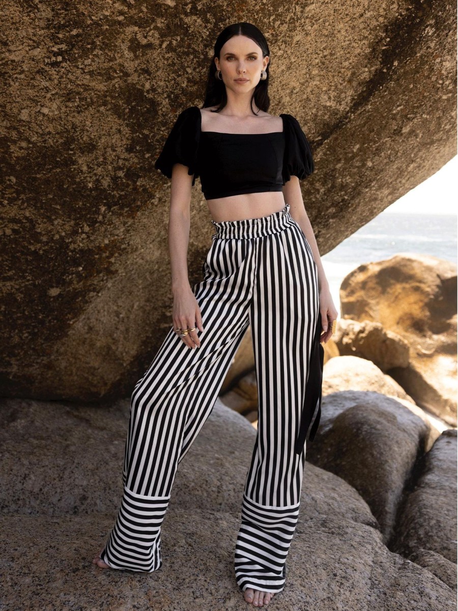 Clothing diarrablu | Leer Ben Pants - Lines Black