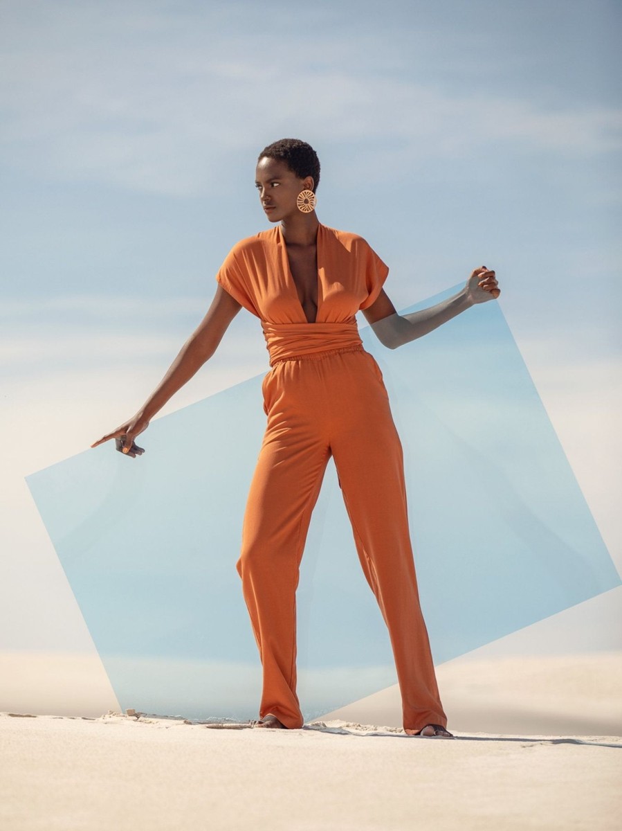 Clothing diarrablu | Sustainable Umy Jumpsuit - Solid Rust