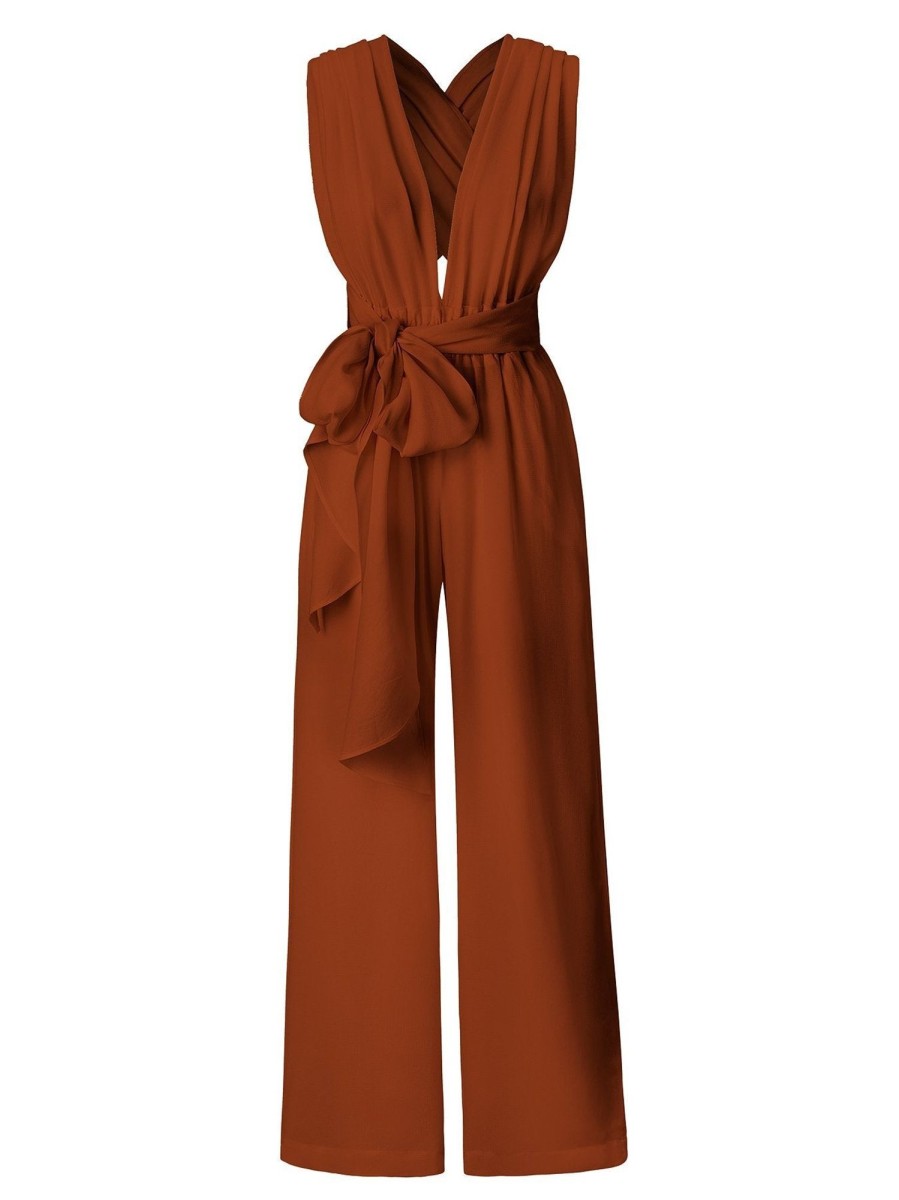 Clothing diarrablu | Sustainable Umy Jumpsuit - Solid Rust