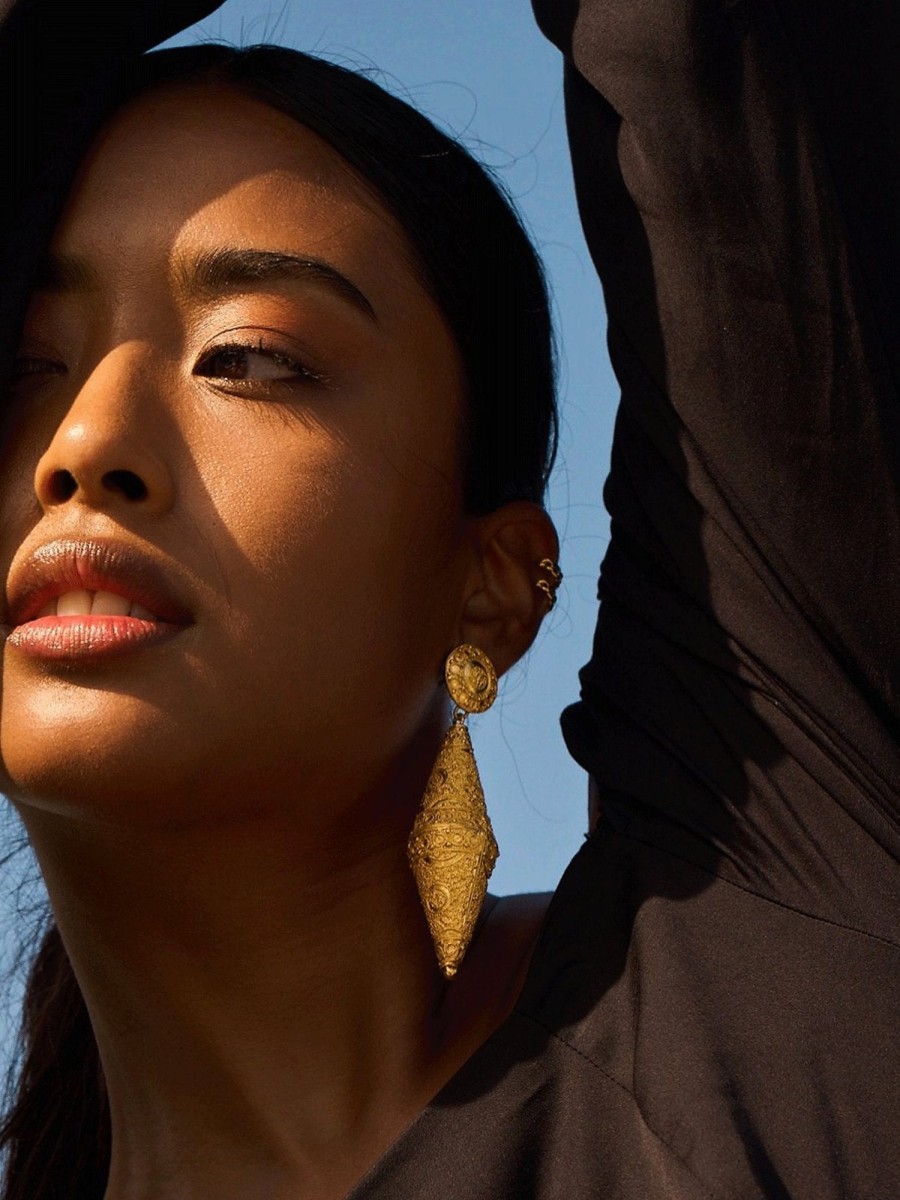 Accessories diarrablu | Wolof Earrings - Gold Dipped