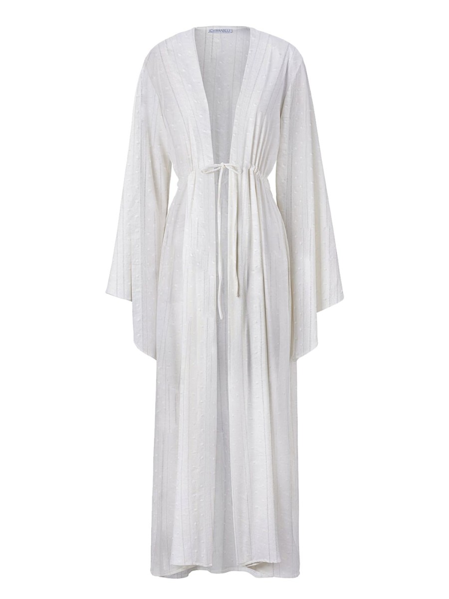 Clothing diarrablu | Sustainable Sirene Kimono - Solid Blanc