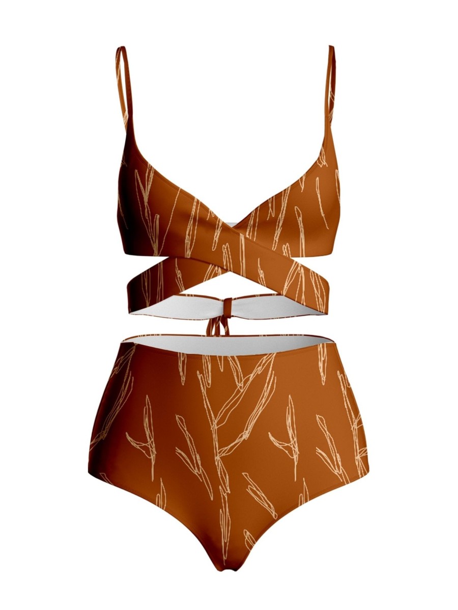 Clothing diarrablu | Idya Swimsuit - Scribble Rust