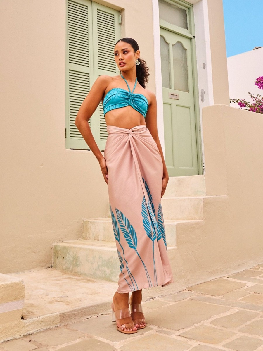 Clothing diarrablu | Seur Skirt - Fronds Blu