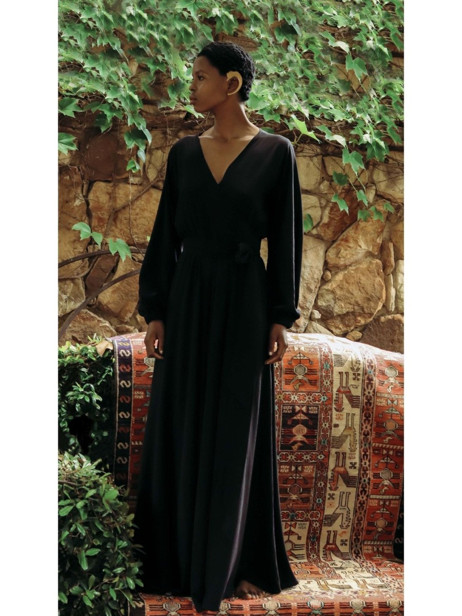 Clothing diarrablu | Sustainable Marieme Dress - Solid Noir