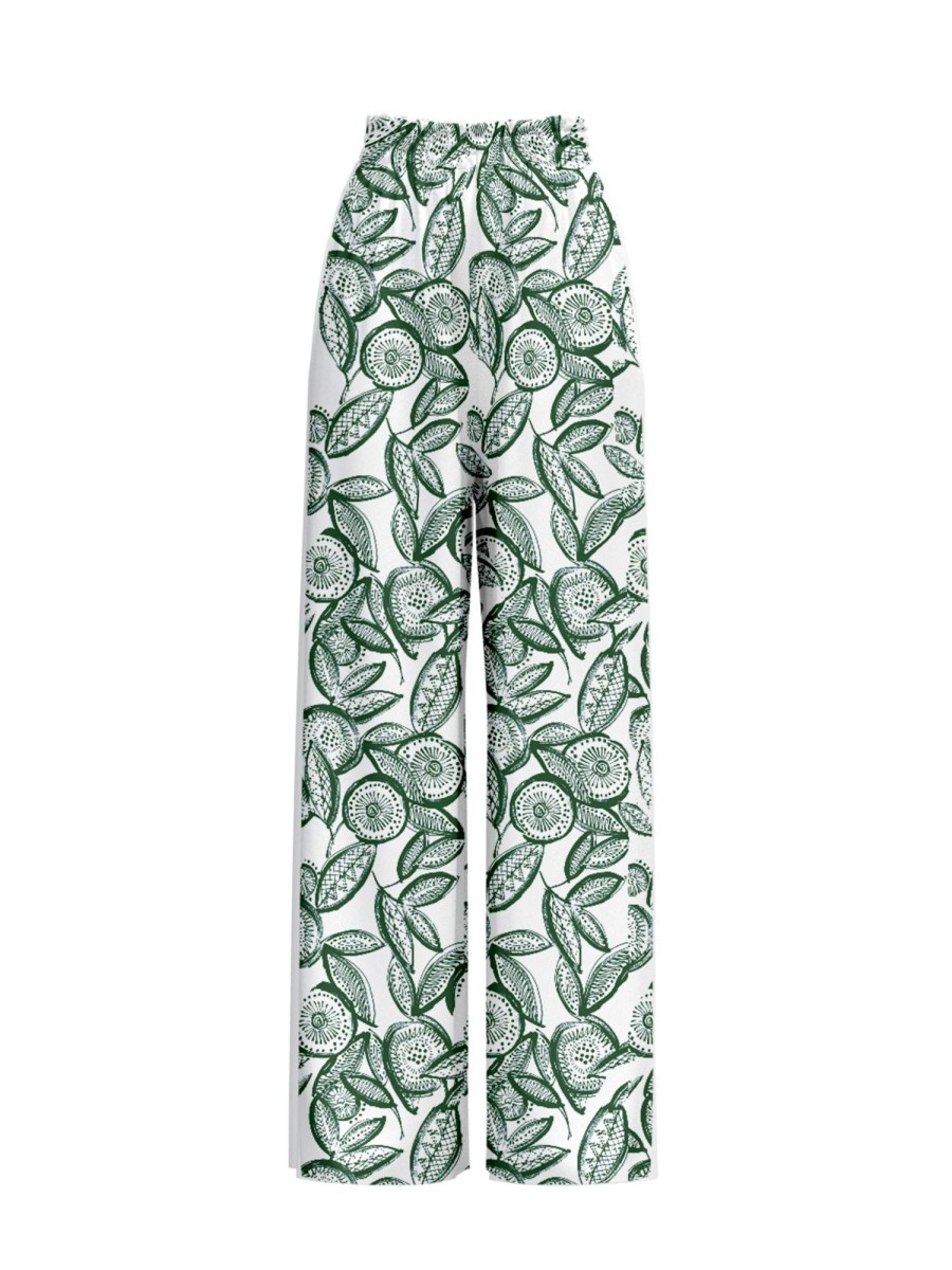 Clothing diarrablu | Leer Pants - Flora Green