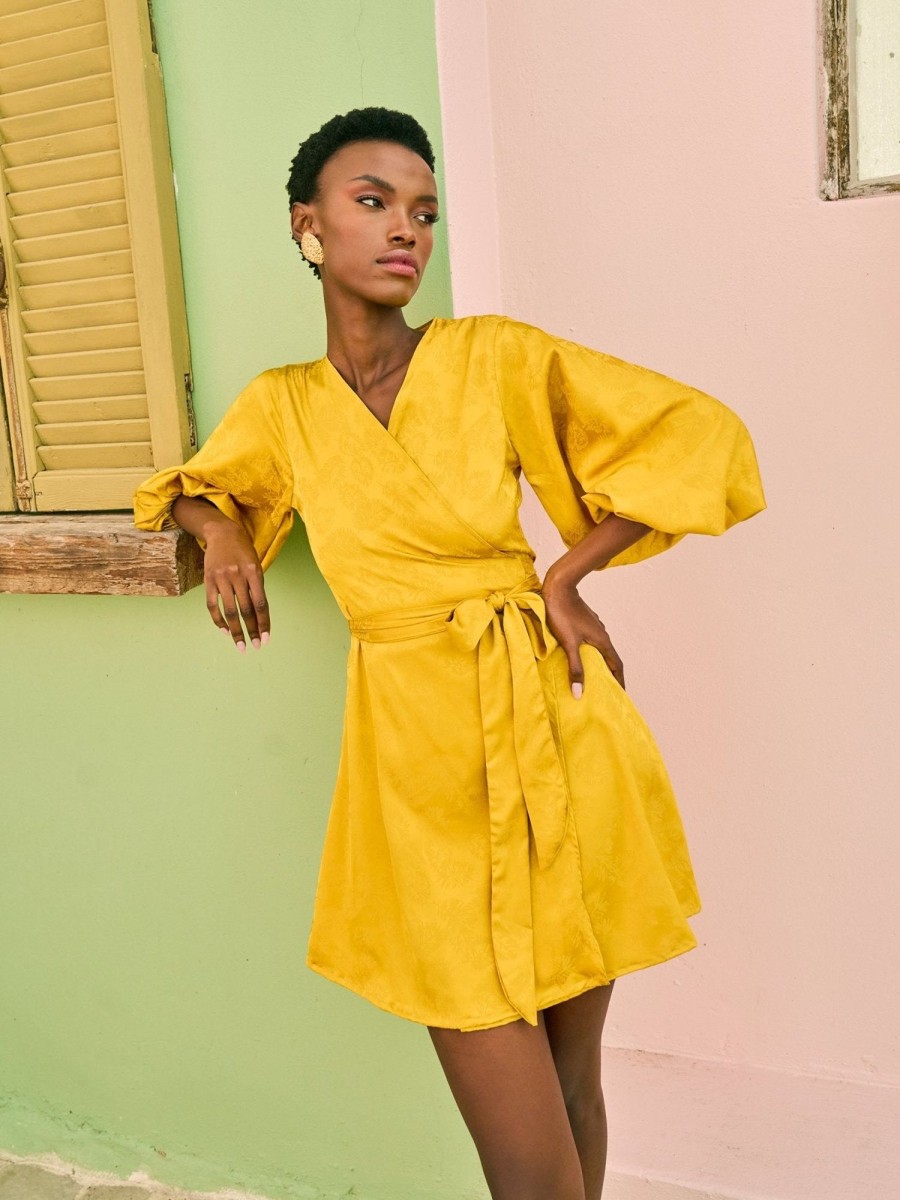 Clothing diarrablu | Yali Dress - Zeen Mustard