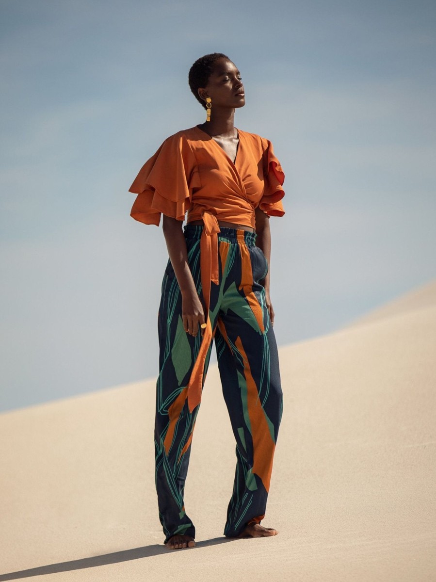 Clothing diarrablu | Sustainable Sahel Top - Solid Rust