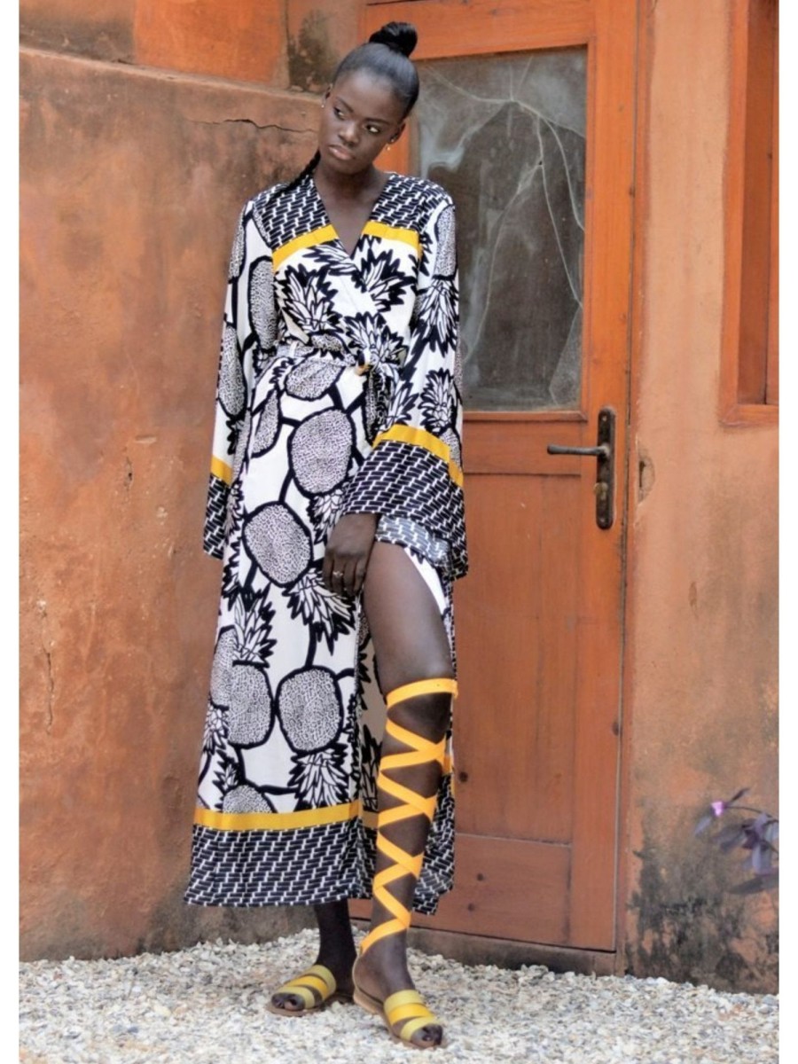 Clothing diarrablu | Awa Ben Kimono - Ananas Yellow