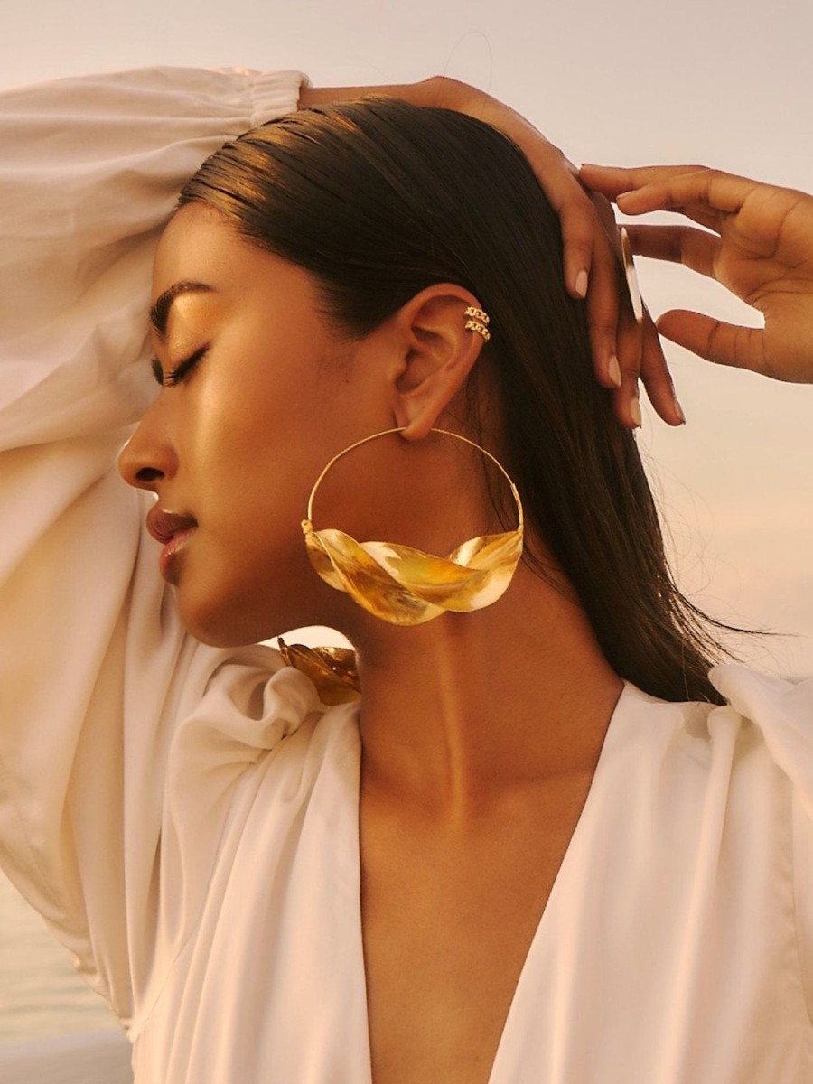 Accessories diarrablu | Twist Earrings - Gold Dipped