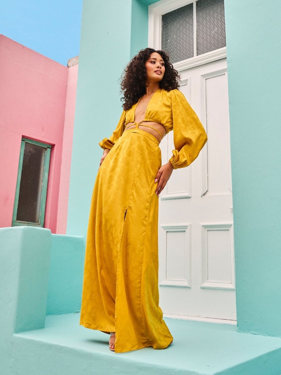 Clothing diarrablu | Amal Dress - Zeen Mustard