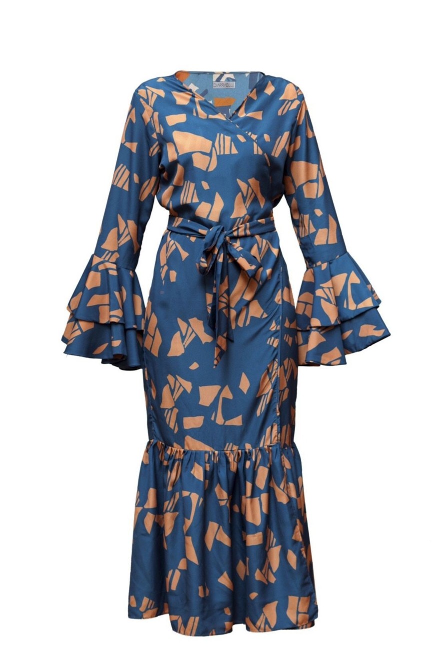 Clothing diarrablu | Isseu Dress - Gyraf Blue