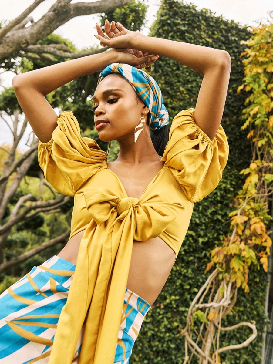 Clothing diarrablu | Sustainable Zany Top - Solid Mustard