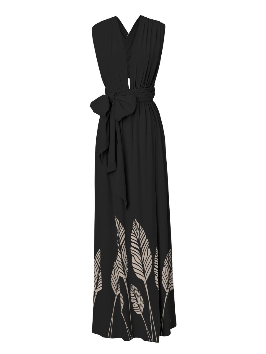 Clothing diarrablu | Mailys Dress - Palms Noir