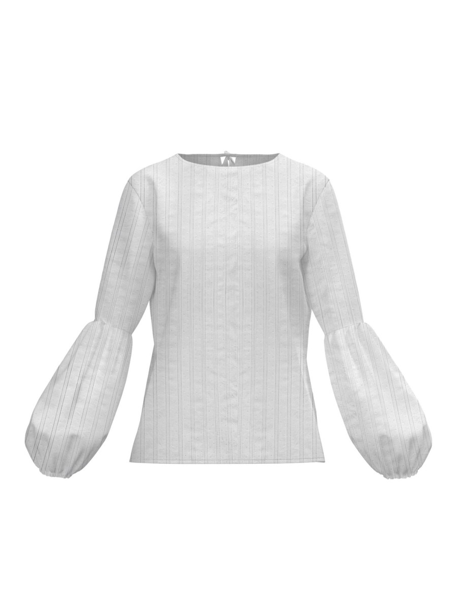 Clothing diarrablu | Sustainable Mila Top - Solid Blanc