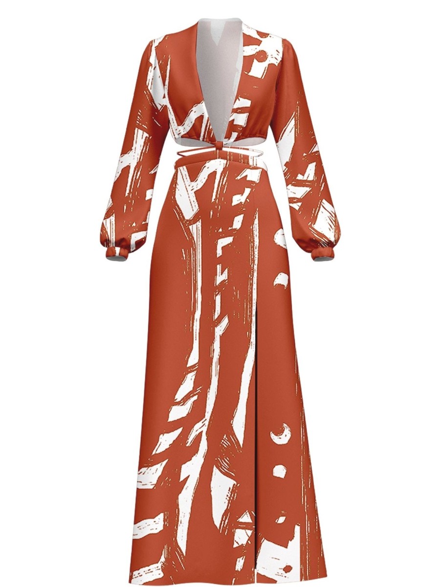 Clothing diarrablu | Amal Dress - Suto Rust