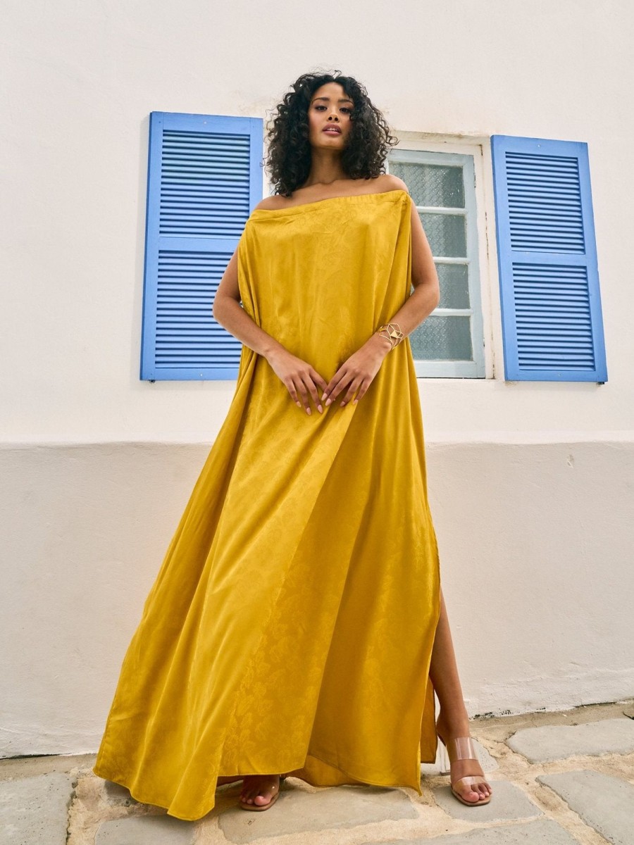 Clothing diarrablu | Rhea Dress - Zeen Mustard