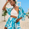 Clothing diarrablu | Cabana Kimono - Swirl Blu