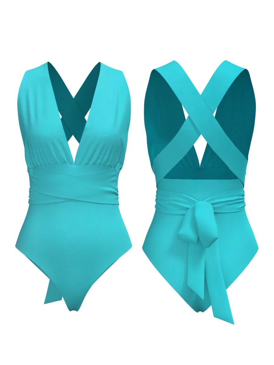 Clothing diarrablu | Infinity Swimsuit - Solid Blu